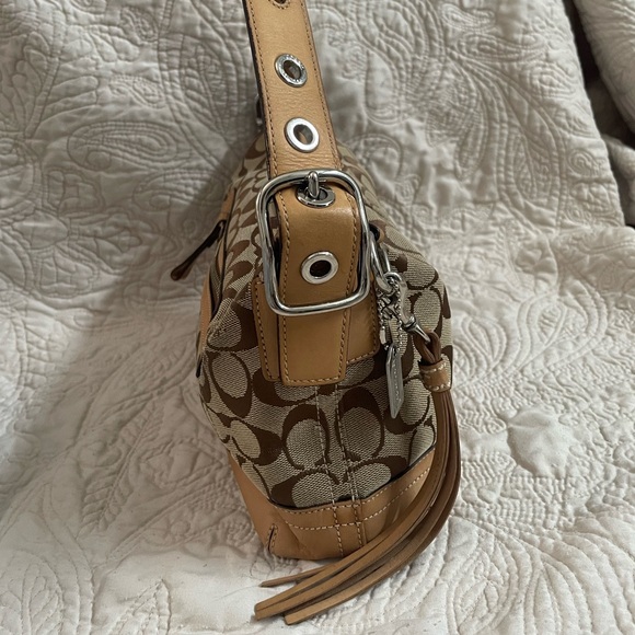 Coach Brown and Tan Signature C Demi Shoulder Bag - Picture 4 of 9